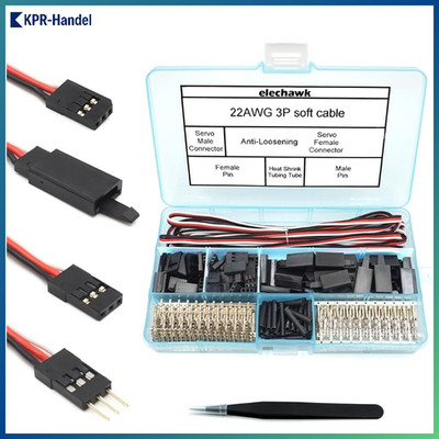 30 Sets Servo Connector Stecker Crimp Pin Kabel Kit für RC Modelle