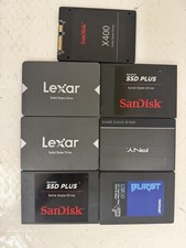 LOT OF 7 120GB/128GB SATA SSD Mixed Brands (PNY, SanDisk, Patriot, Lexar) | #SD3