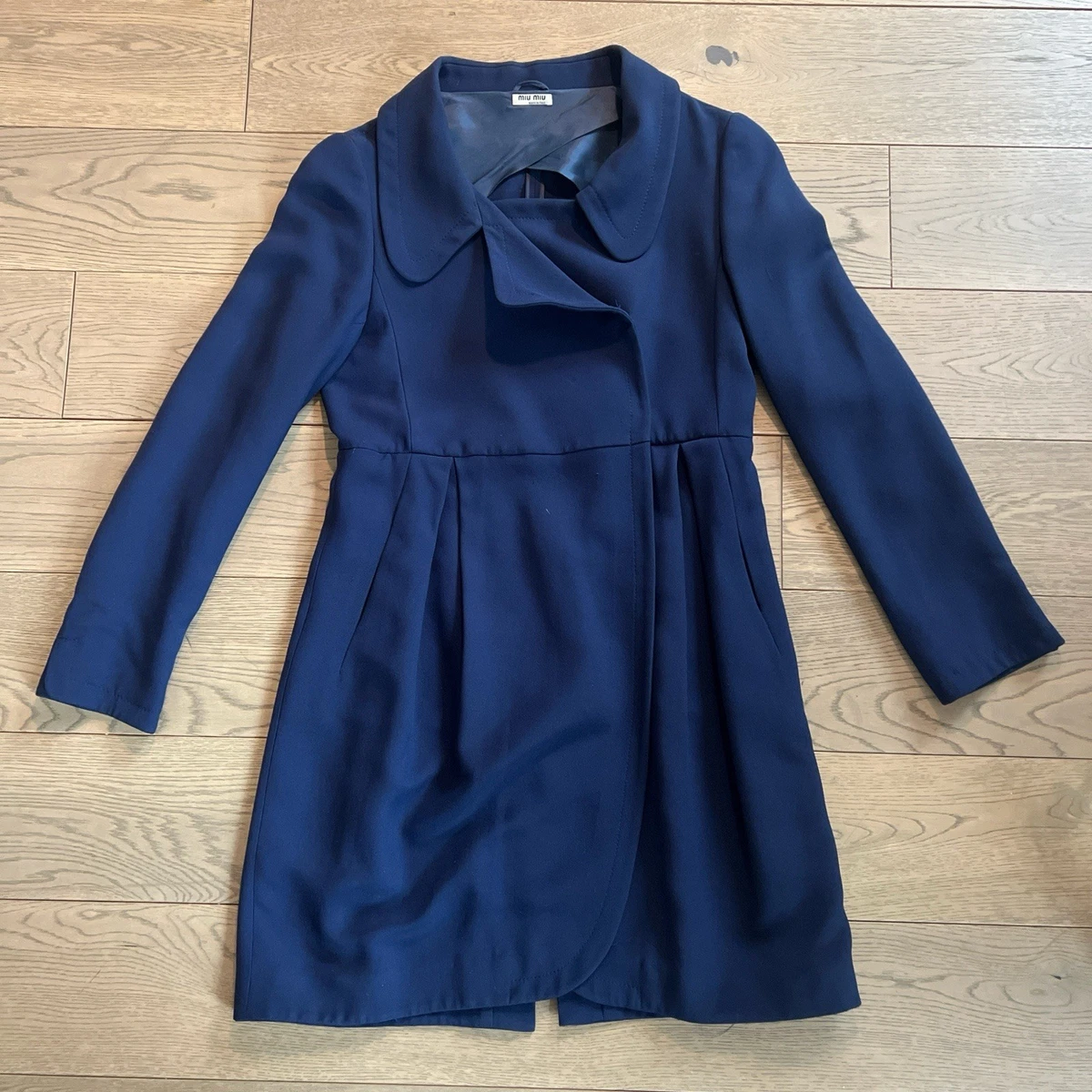 ジャケット・アウター miu miu Round Collar Back Slit Coat 42 Miu Miu Coats, Jackets & Vests for Acetate Outer Shell Women for