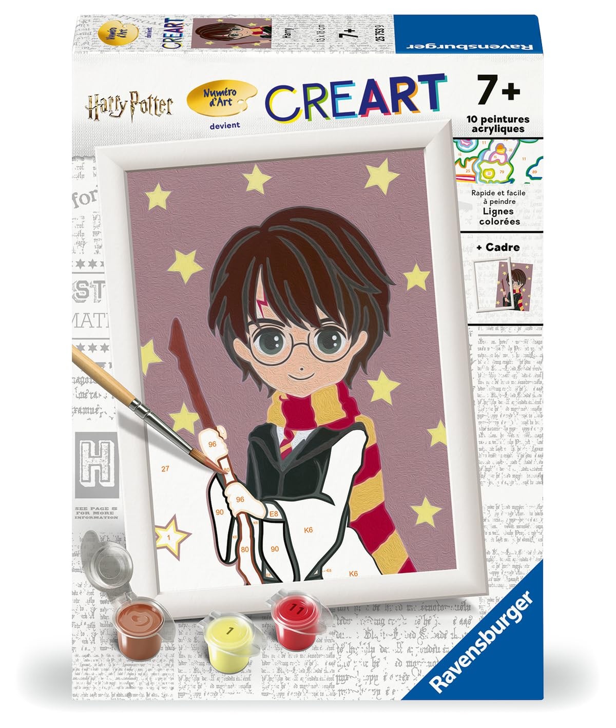 Peinture par numéro enfant CreArt Kids Harry Potter 13x18cm kit loisirs créatifs