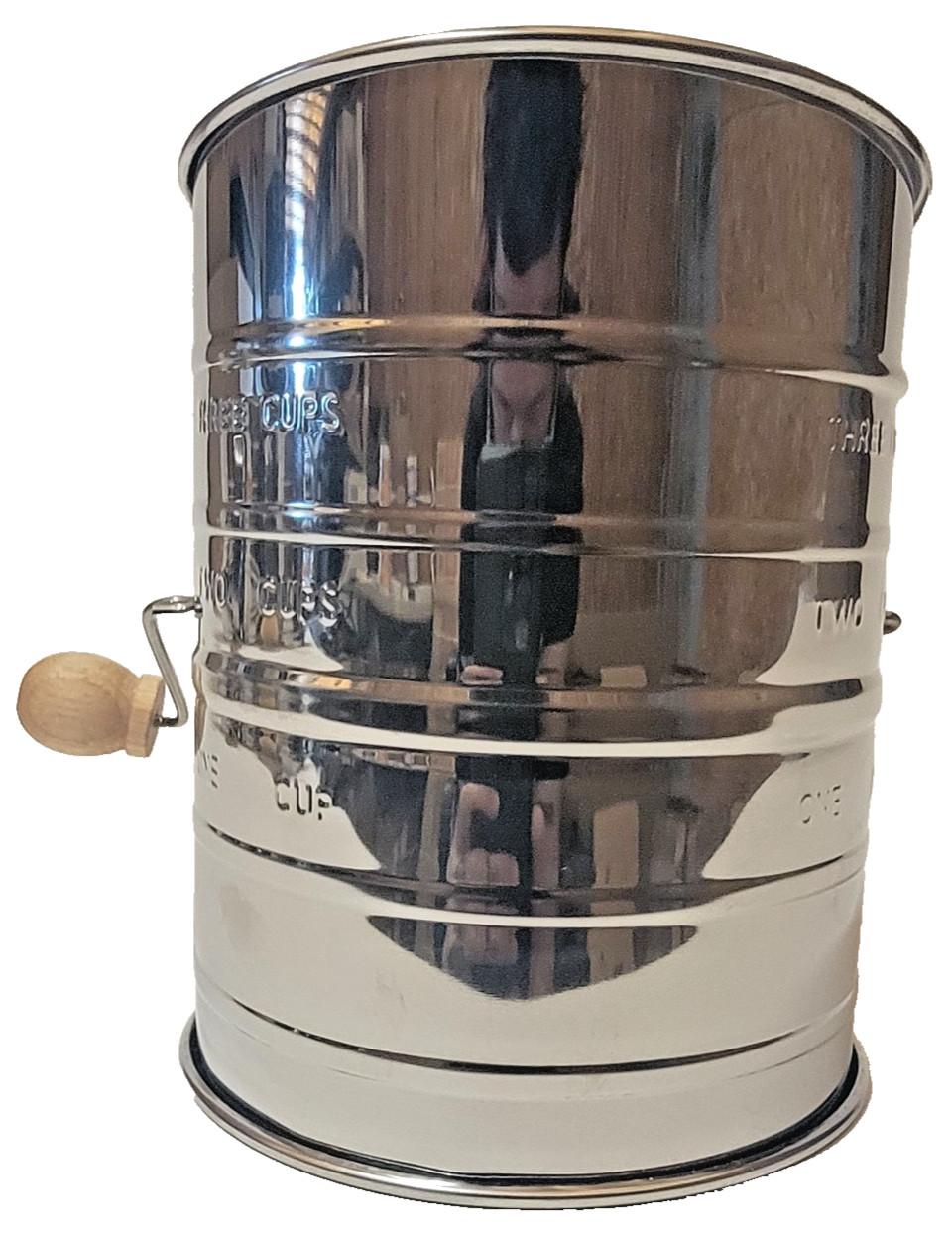 Mrs. Anderson's Baking (Lot of 4) 28014 Stainless Steel 3-Cup Sifter w/ Crank