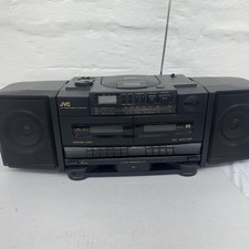 Vintage 1992 JVC PC-X100 AM/FM Radio CD Dual Cassette Player Boombox TESTED 