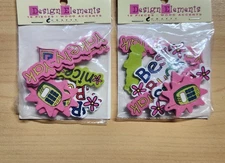 2 Design Elements~Crafty Wood Accents 10pc BestBuds YaketyWooden Cards Scrapbook