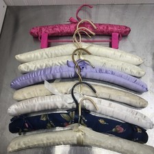 Vintage Satin Coat Hanger Lot of 8