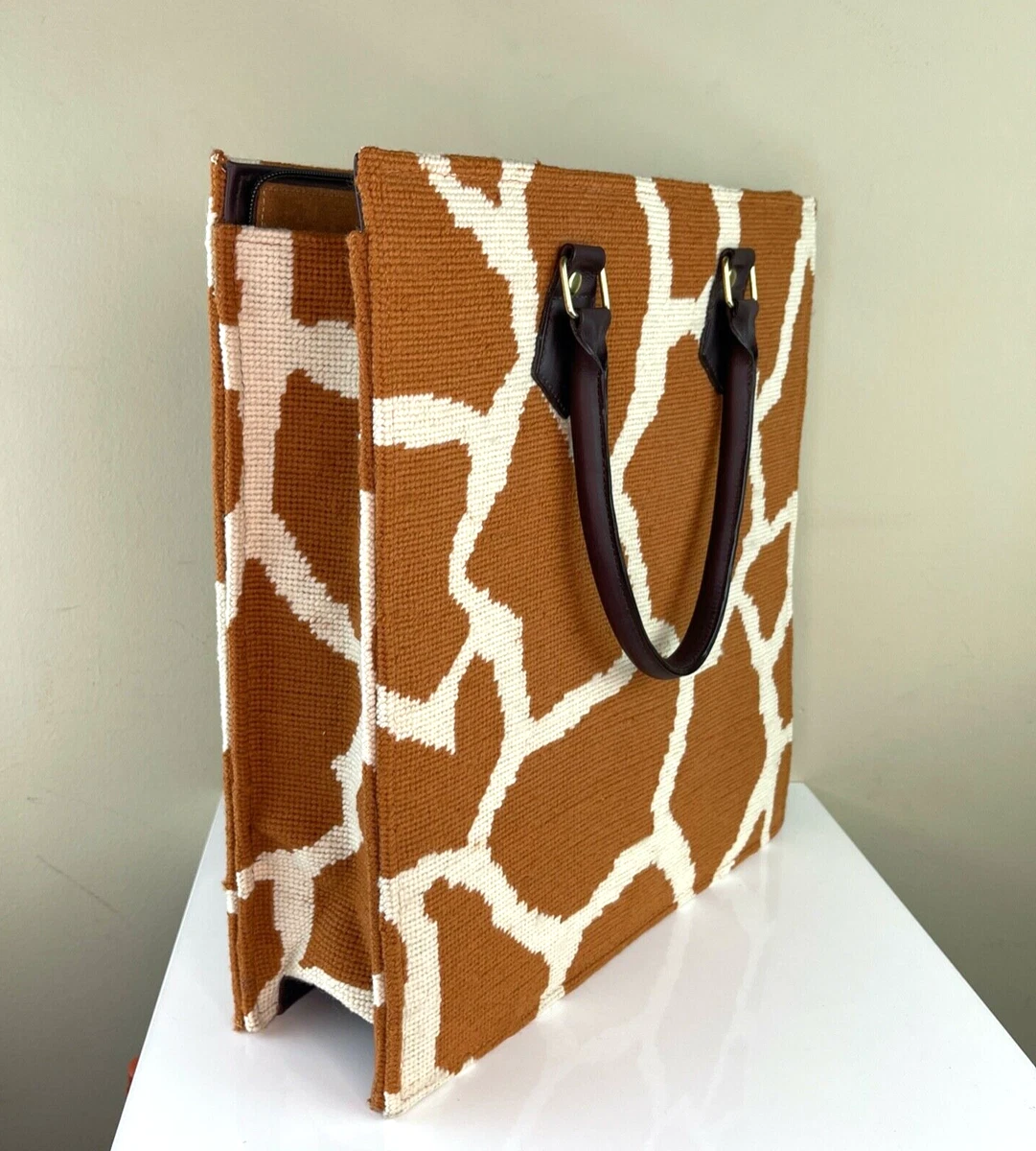Giraffe print tote best sale bag