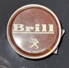 LUCIDO PER SCARPE BRILL MILANO ANNI 50 MARRONE vintage in scatola latta