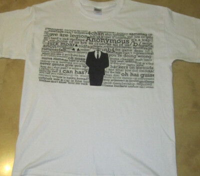 Anonymous Suit Lingo mask  T shirt Tee Anon Expect us