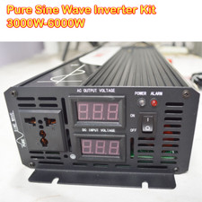 12V to 110V AC Pure Sine Wave Inverter 3000W/6000W Peak Power Digital Display