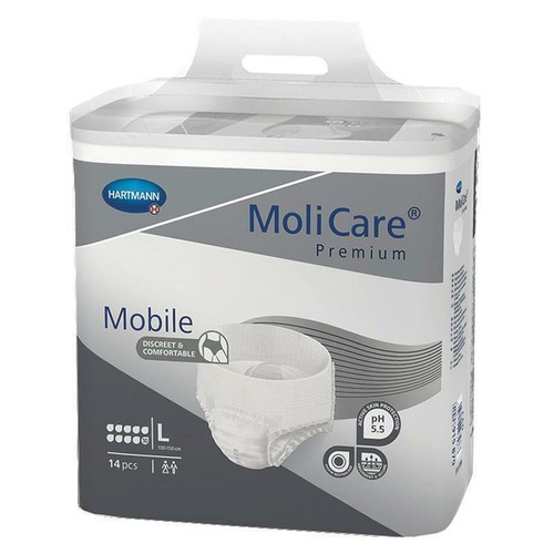 4 x Molicare Premium Mobile Pants Large 100-150cm 10 Drops 14 Underwears - Picture 2 of 2