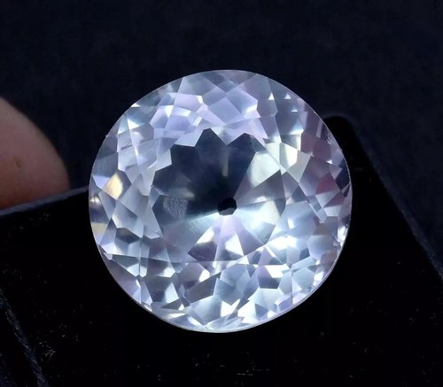 Impresionante piedra preciosa redonda natural mexicana blanca certificada por Danburita 9,46 quilates - Imagen 5 de 7