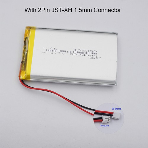 3.7V 5000mAh Rechargeable Lipo Li Battery 105080 2Pin 1.0/1.25/1.5/2.0/2.54 mm - Picture 5 of 18