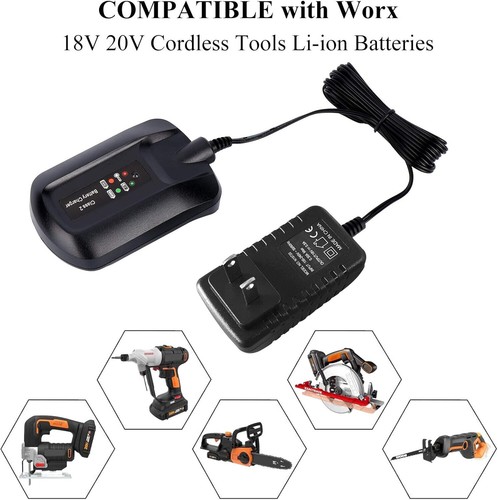 WA3742 für Worx 20V Lithium Batterie Ladegerät WA3520 WA3525 WA3578 NEU