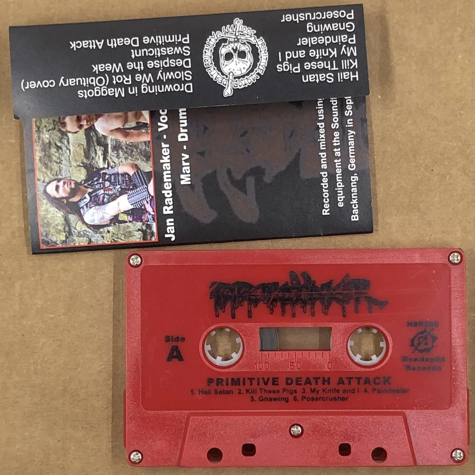 RADEMASSAKER Cassette Tape PRIMITIVE DEATH ATTACK Death Metal OBITUARY COVER - Image 2 of 4