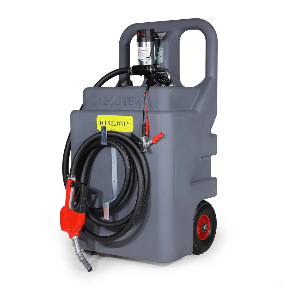 Wiltec 120l mobile Tankanlage 12V Pumpe Kraftstoffbehälter Dieseltankstelle - Bild 2 von 4