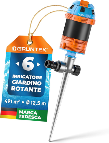 Boutt 0103874 CS1 Irrigatore a Settori Metallo 15x21 per Prato e Orto