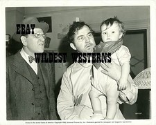 3 THREE STOOGES ' SHEMP HOWARD n BRODERICK CRAWFORD w/ cute lil' cowboy VINTAGE