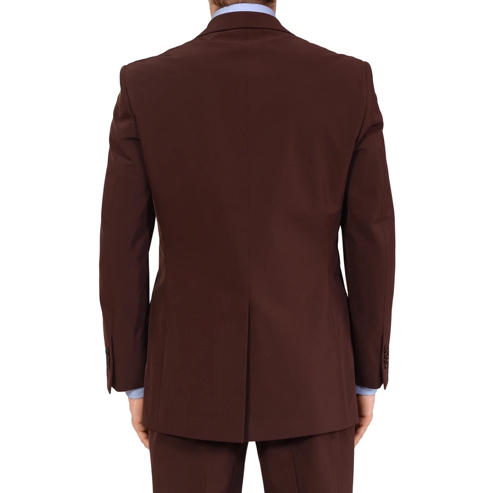 Traje D'AVENZA Roma Hecho a Mano Borgoña "Techno" EU 52 NUEVO US 42 Foto 4 de 4