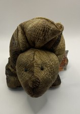 Vintage Russ Triggor Triceratops Dinosaur 14" Plush Bean Bag Realistic Reptile