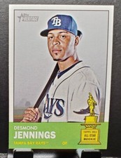 2012 Topps Heritage #195 Desmond Jennings RAYS Gold Cup baseball card NM/MT
