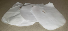 LOT OF 80 INFANT BAPTISM BIBS OVERLAYS HAND CRAFTED NOS