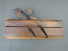 Wooden twin iron moulding plane 1/2" complex ogee vintage old tool by Nelson
