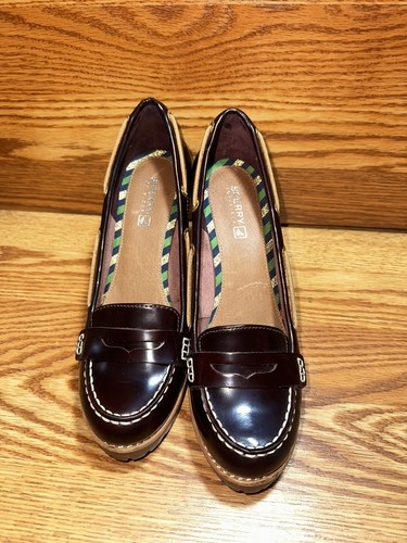 Sperry Top-Sider Women Size 6M Burgundy Patent Leather Heels - Picture 3 of 8