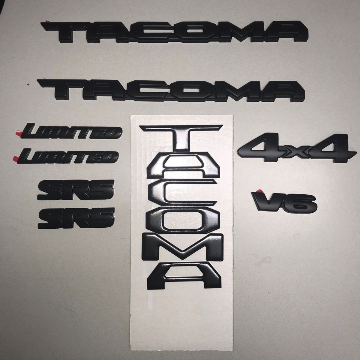 New Toyota Blackout Emblem Overlay Kit 2018+ Tacoma 00016