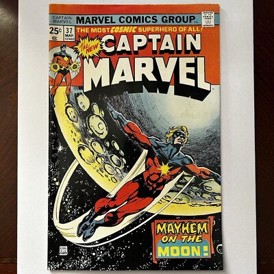 CAPTAIN MARVEL No. 37 March 1975 Marvel Comics Gil Kane/Klaus Janson Cover