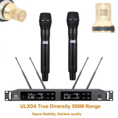 Digita Receiver UR4D+ Wireless Microphone System Gold KSM9 Condenser Capsule MIC