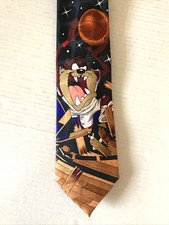 Looney Tunes Mania Men's Necktie Tie Taz Basketball Theme Novelty Polyester