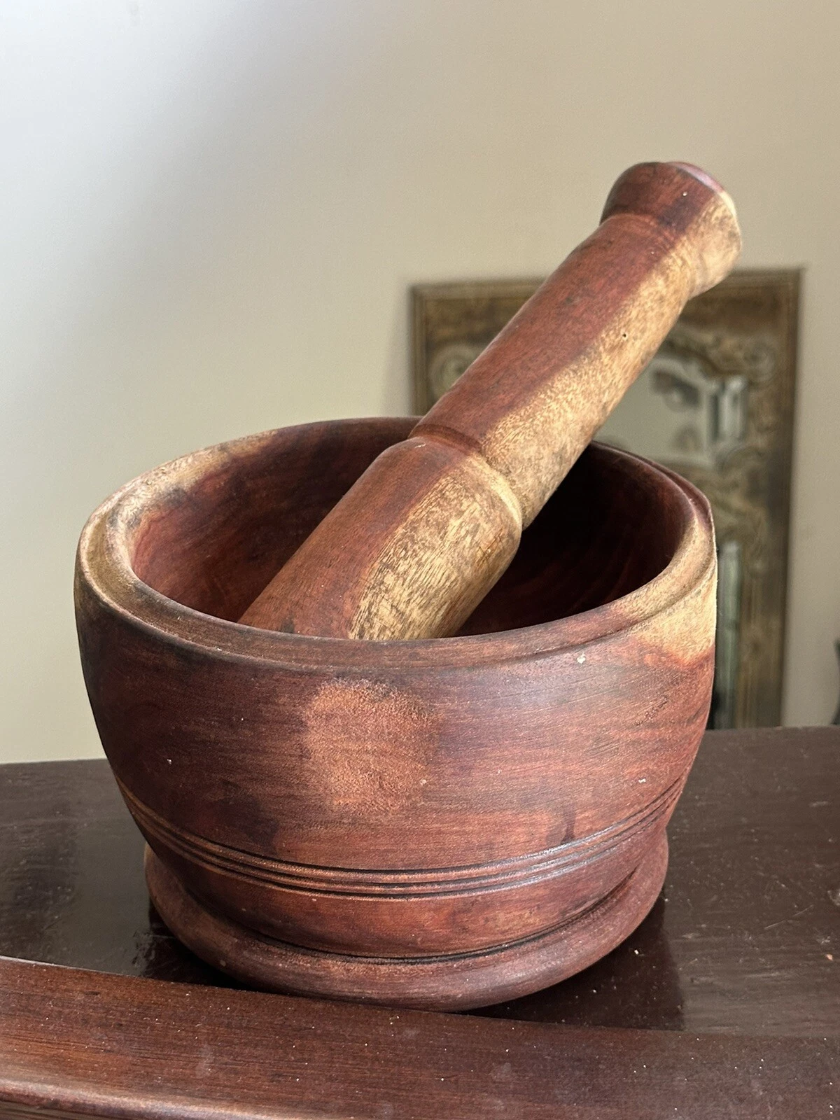 Wood Mortar and Pestle Set Herb Grinder Spice Grinder Wooden Mortar Pestle