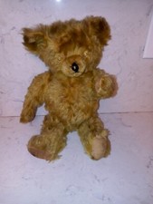 Vtg Brown Teddy Bear Plush Jointed, Movable arms and legs 15