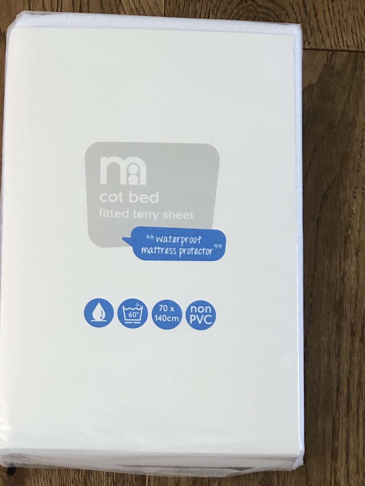 Mothercare Cot Bed Fitted 100 Cotton Terry Sheets2 PacksWhite