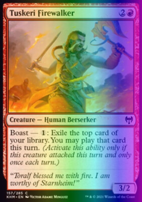 MTG Magic the Gathering Tuskeri Firewalker (157/551) Kaldheim LP FOIL