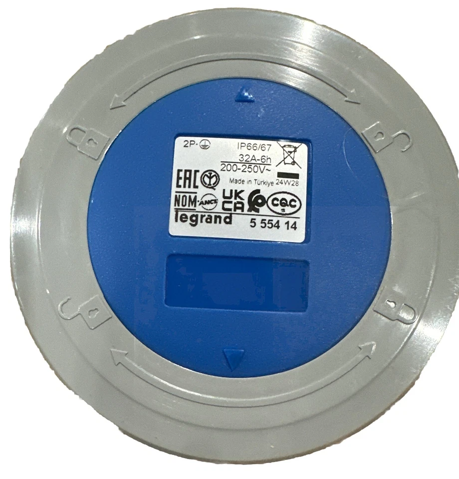 LEGRAND 55541, Straight plug Hypra, IP66/67 2P+ 32A 200-250 - Image 3 of 4