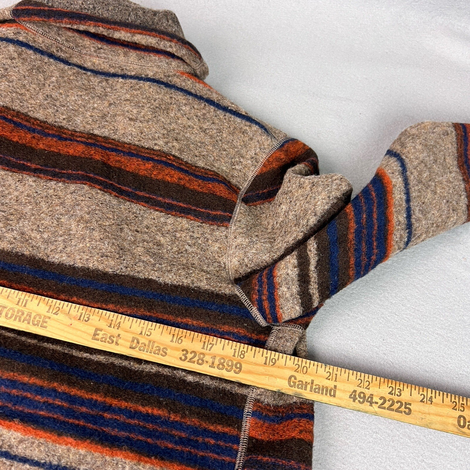 Kenar Saddle Blanket Sweater Jacket Wool Blend Womens Large Pockets Hipster