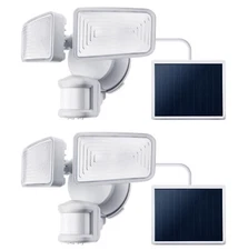 Home Zone Mesh Linkable Series Outdoor 2-Pack 2-head Security Solar Flood Lights