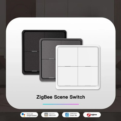  Gang Tuya ZigBee Wireless 12 Scene Switch Push Button Controller Powered
