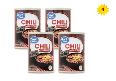 Chili with Beans 15 oz x 4 Cans Regular Chili with beans
