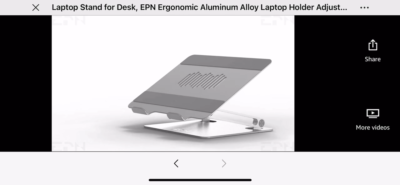 Supporto Per Laptop Portatile Riser Ergonomico Per Laptop In Lega Di - Foto 2