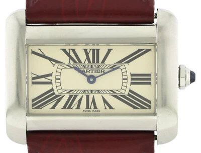 Cartier Tank Divan Damenuhr Ref. 2600 Quarz Edelstahl - Bild 1 von 4