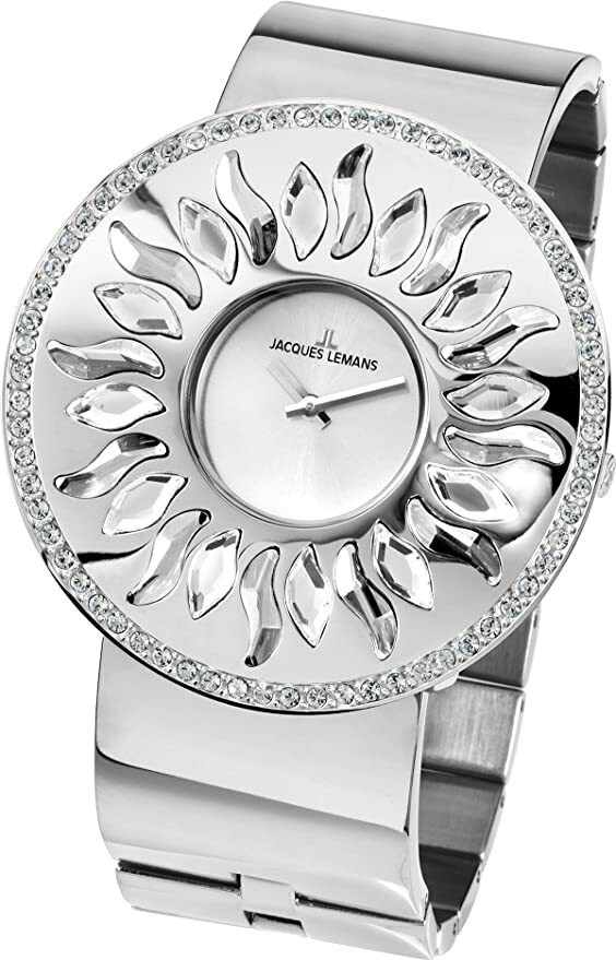 Montre femme Jacques Lemans en acier et cadran argenté luxe