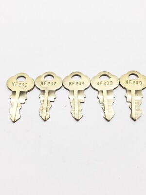 Chicago Lock Co original cut keys, KF, set of 5, motor, boat, vending, elevator