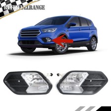 Fog Lights Lamps Wblack Cover Leftright Side For 2017-2019 Ford Escape Kuga