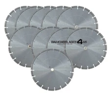 10  14" DIAMOND SAW BLADES 4 CONCRETE BRICK BLOCK STONE SLATE PAVER MASONRY 14MM