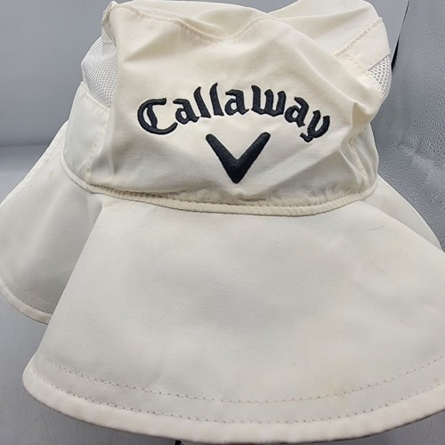 Callaway L/XL White Golf Sun Hat Wide Brim Breathable Nylon Outdoors Hiking - Picture 5 of 8