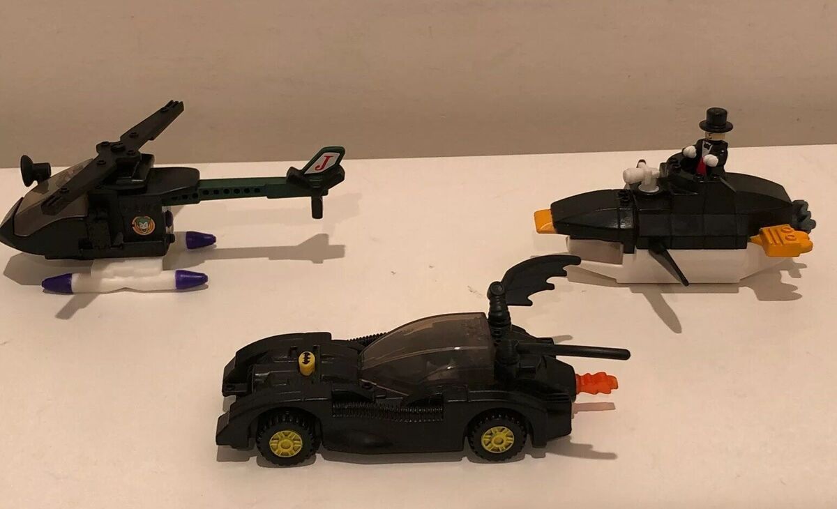 Lot of 2 Batman Lego Toys Batmobile Penguin Submarine 2008 McDonald's Happy  Meal