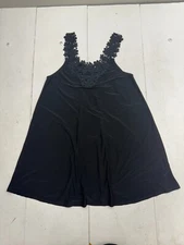 WinWin Black Sleeveless Lace Tunic Tank Top Womens Size L-XL