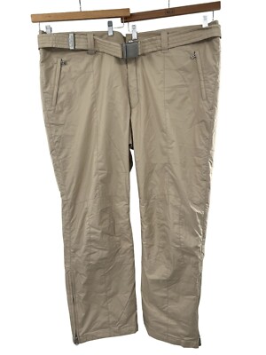 Bogner Beige Polyamid Pants US 56 Zipper Details & Belt NEW Insulated
