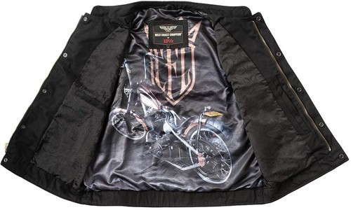 WCC West Coast Choppers Herren Weste Collab 131/2 Canvas Riding Vest WCCJS163ZW - Bild 3 von 36